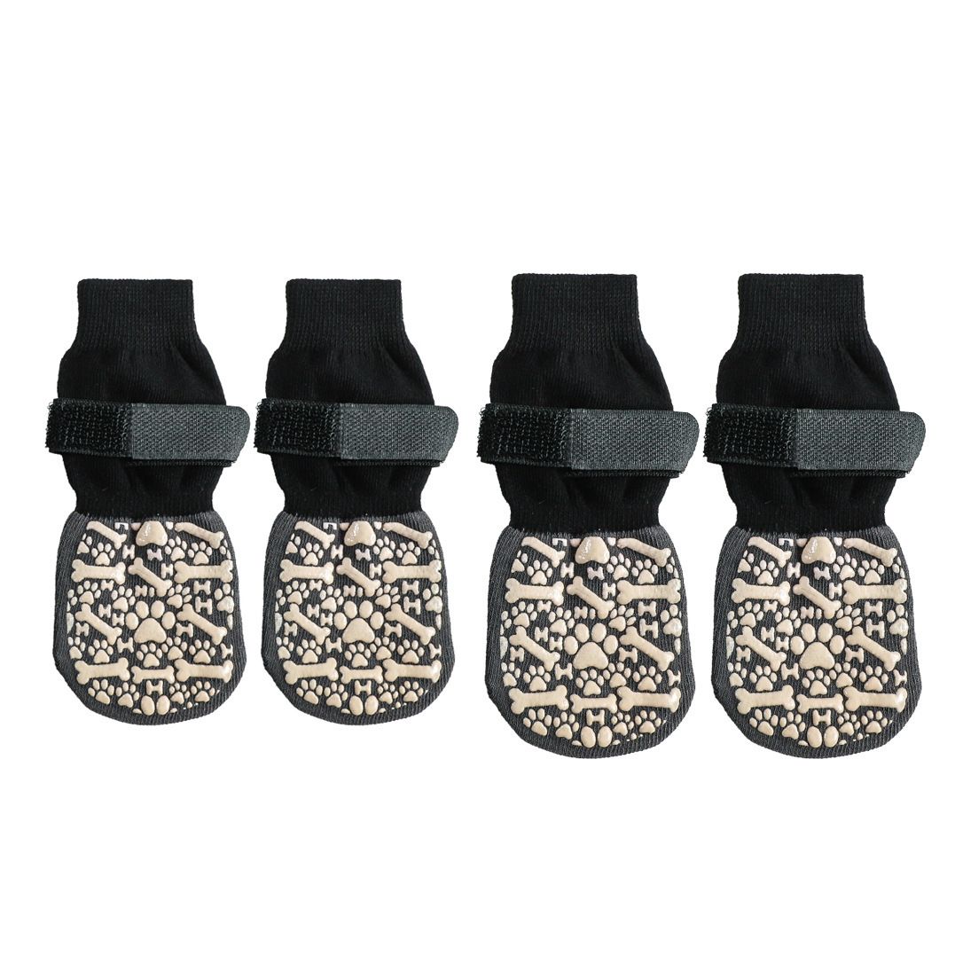 Dog Shoes Non Slip Indoor Outdoor Cotton White bone style [opp bag packaging]