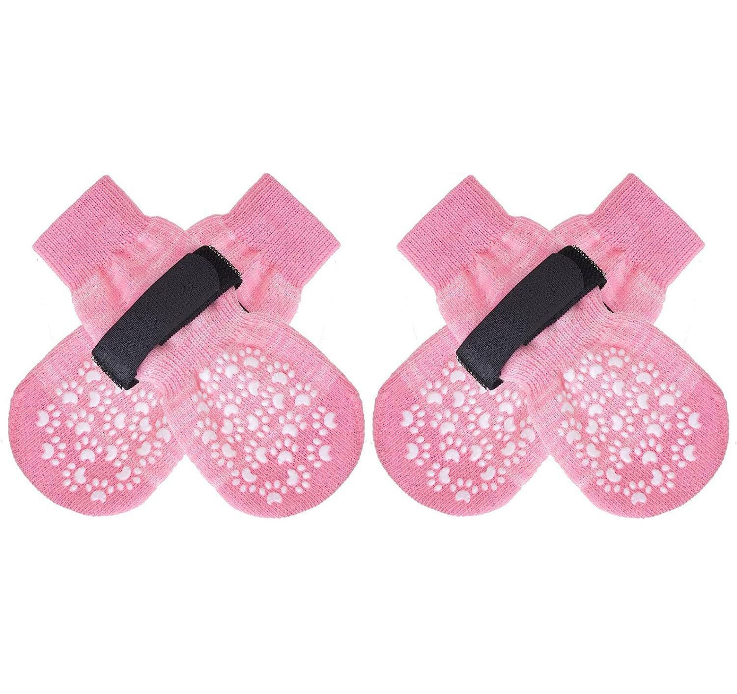 Dog Shoes Non Slip Indoor Outdoor Cotton Gradient powder-single-sided