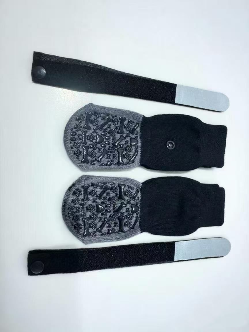 Dog Shoes Non Slip Indoor Outdoor Cotton Black bone style [opp bag packaging]