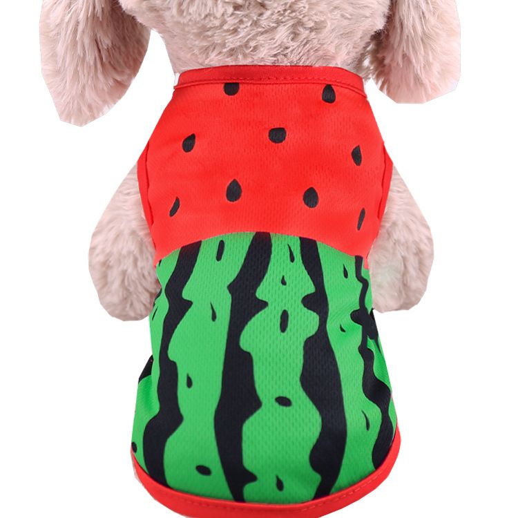 Shine Cotton Dog Vest Small Medium Pet Summer Vest-Watermelon (Red + Green) L — image 1