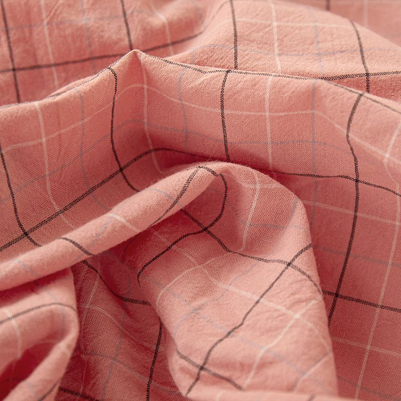 Mengxuan Cotton Pillowcase 4060 Jade small grid Latex cotton pillowcase 40*60 view 3