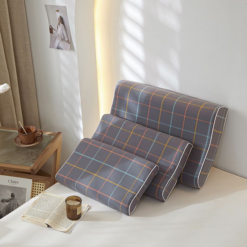 Mengxuan Cotton Pillowcase 4060 Vika - grey Latex cotton pillowcase 40*60
