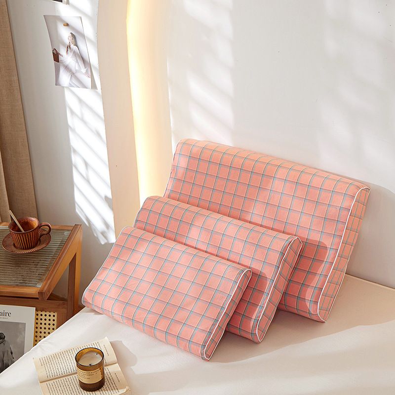 Mengxuan Cotton Pillowcase 4060 July red Latex cotton pillowcase 44*27 (one pair)