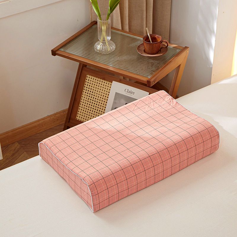 Mengxuan Cotton Pillowcase 4060 Denim Blue Latex cotton pillowcase 44*27 (one view 4