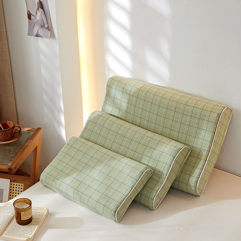 Mengxuan Cotton Pillowcase 4060 Green Latex cotton pillowcase 30*50 (single pack)