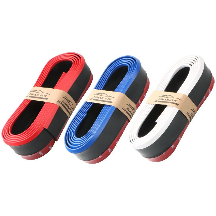 Ning zhi Car Front Lip Anti-Collision Strip TPE. 2.5m [black and white] one piece view 5