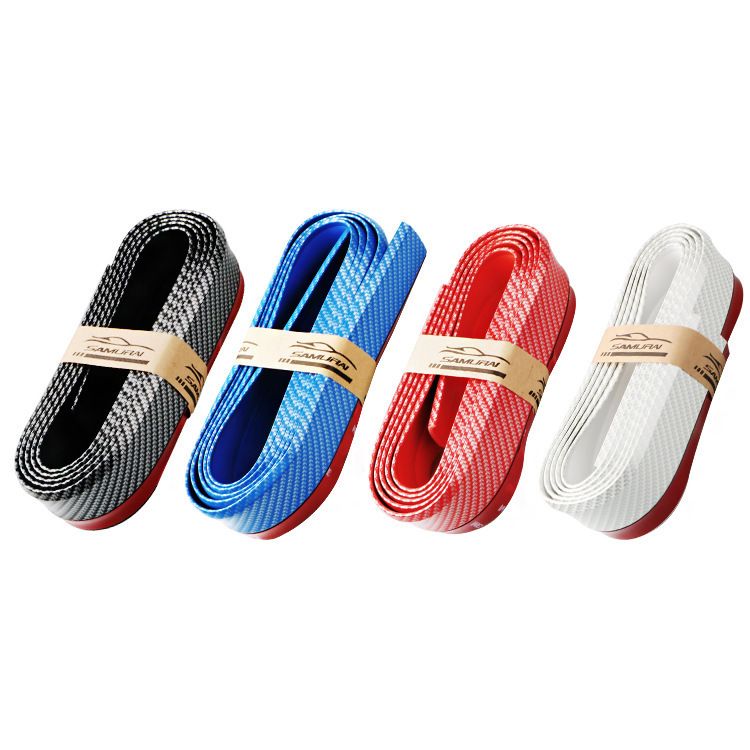 Ning zhi Car Front Lip Anti-Collision Strip TPE. 2.5m [black and red] one piece view 2