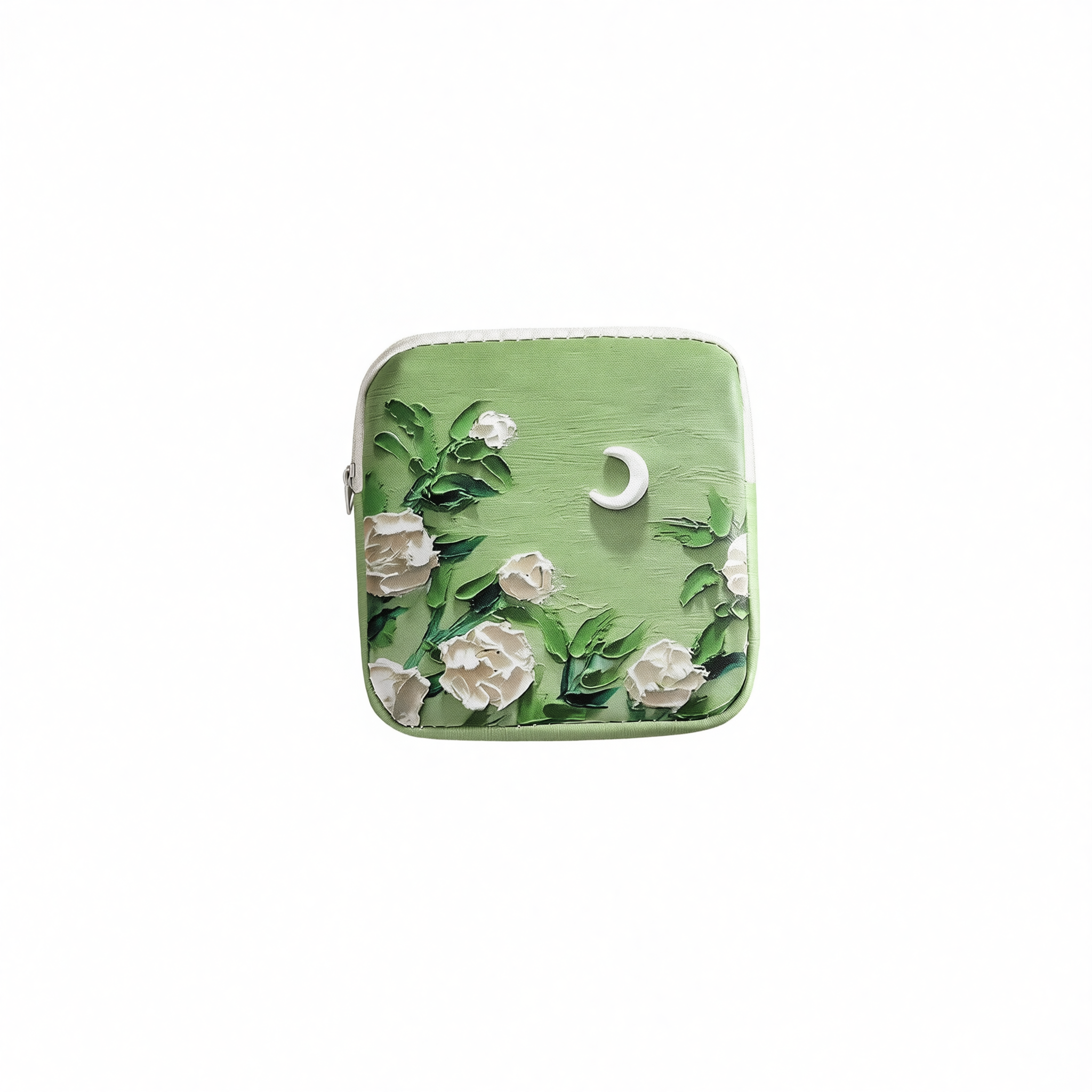 White Rose Makeup Bag Large Capacity Portable Storage Standard edition view 2