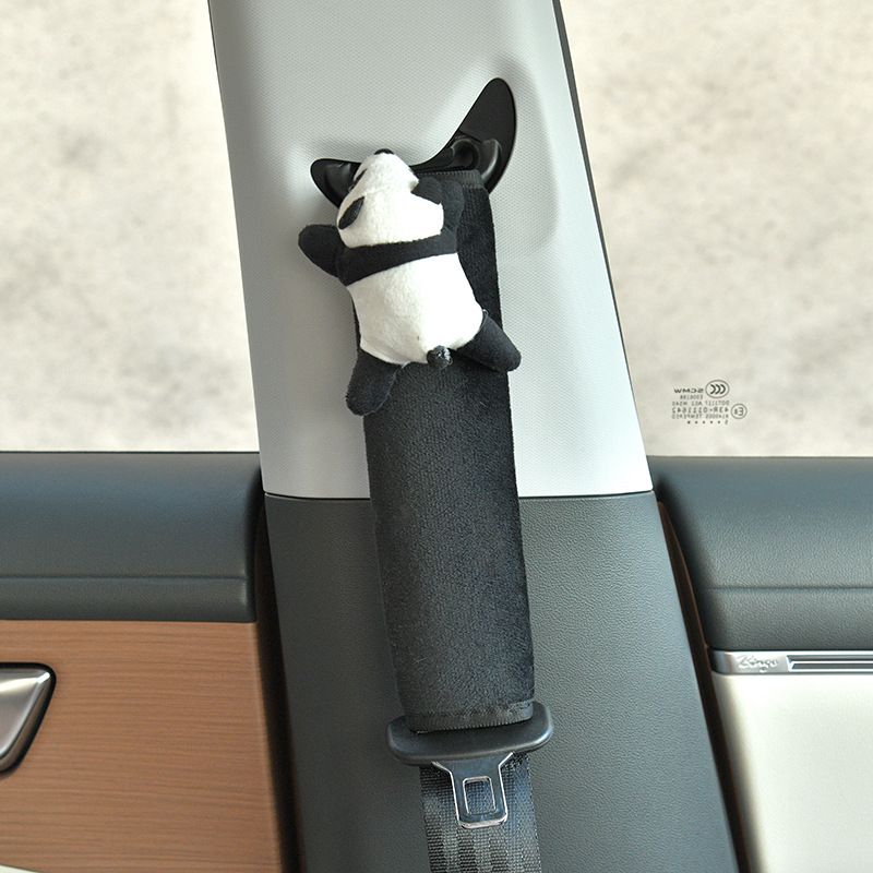 Cute Panda Car Seatbelt Shoulder Pad Protector Panda shoulder pads view 2