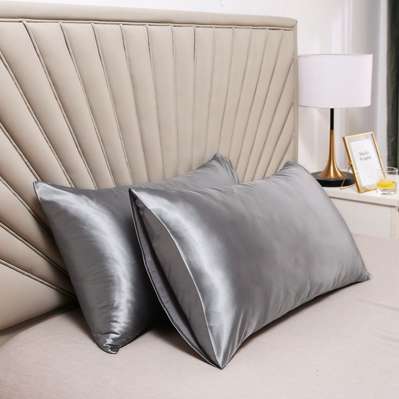 Pillowcase Polyester 60 Thread Count Solid Color Gentleman gray 50*75cm【1 pack】