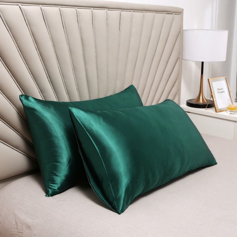 Pillowcase Polyester 60 Thread Count Solid Color Emerald Green 50*75cm【1 pack】