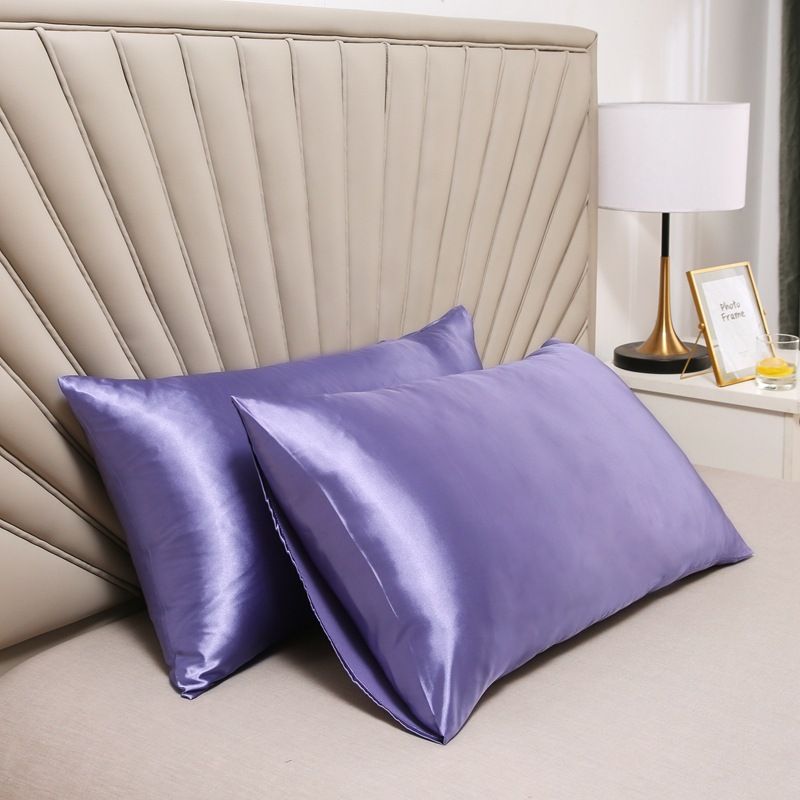 Pillowcase Polyester 60 Thread Count Solid Color Snow green 48*74cm【pack of 2】