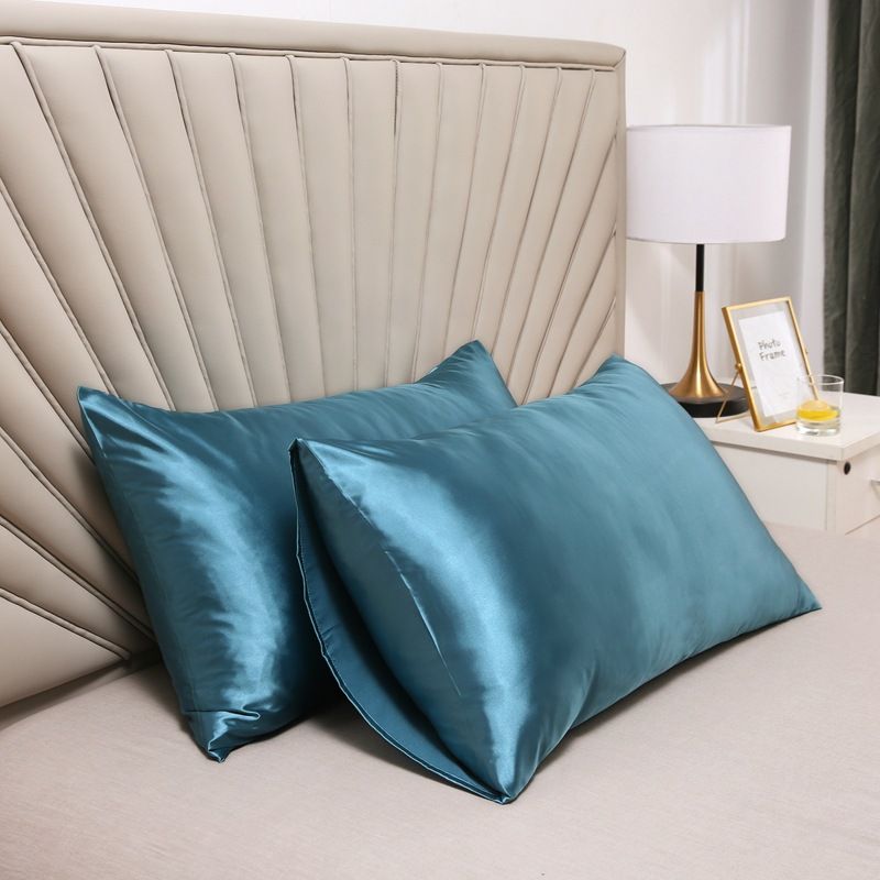Pillowcase Polyester 60 Thread Count Solid Color Moonlight blue 48*74cm【1 pack】