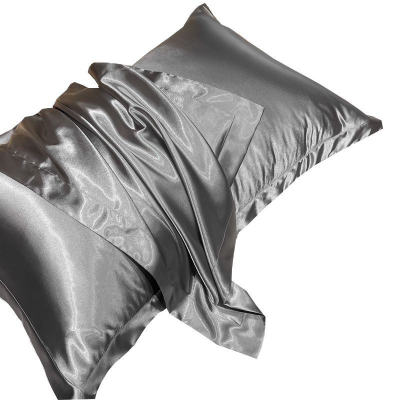 Simulated Silk Pillowcase 48x74cm Polyester Moonlight blue A wide-brimmed view 5