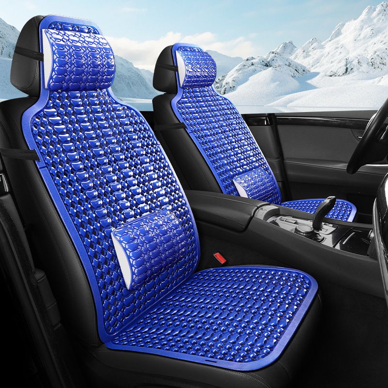 Plastic Car Seat Cushion Ventilated Cooling Pad Base - light blue plastic pad view 5