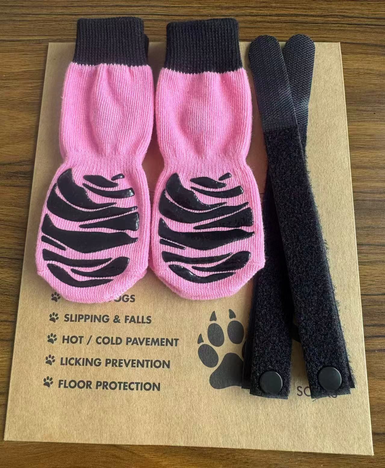 Dog Shoes Waterproof Non Slip Medium Large Pink tiger claw [high-end storage