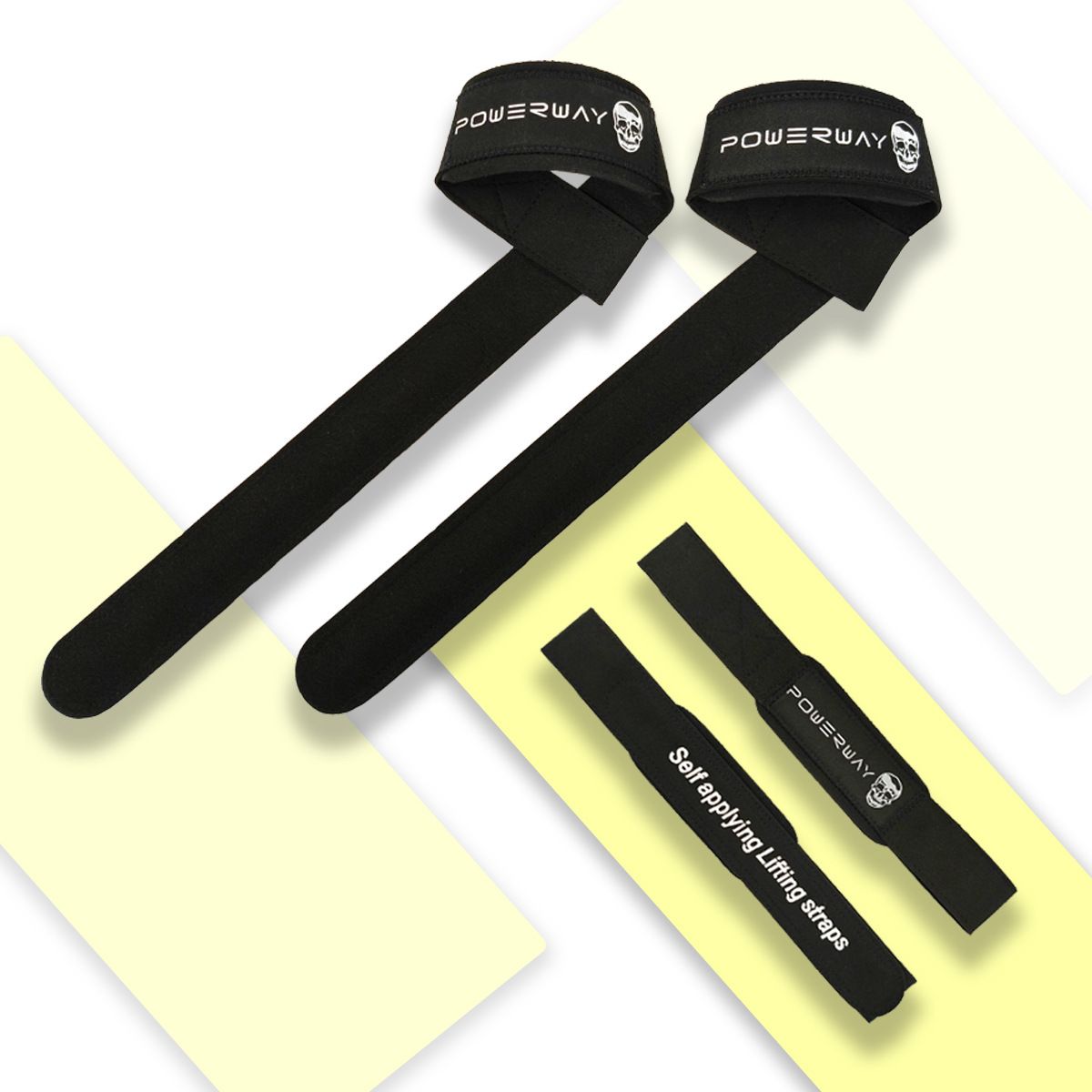 Wrist Guards Silicone Deadlift Fitness Support 2Pc Black-automatic model view 3