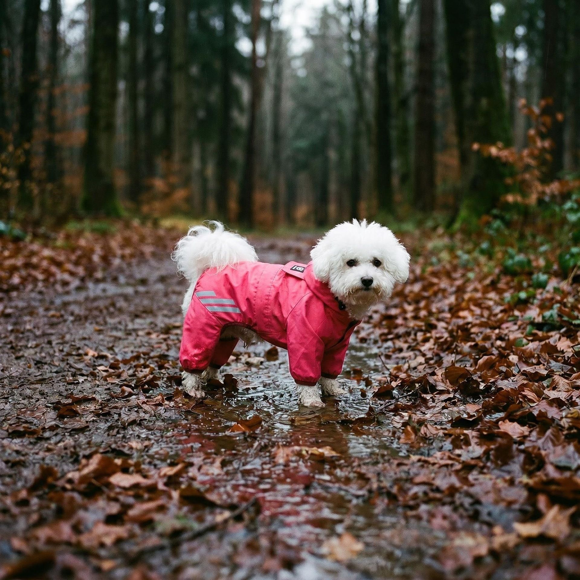 Lelemiao Dog Raincoat Waterproof Four Legs XXL view 4