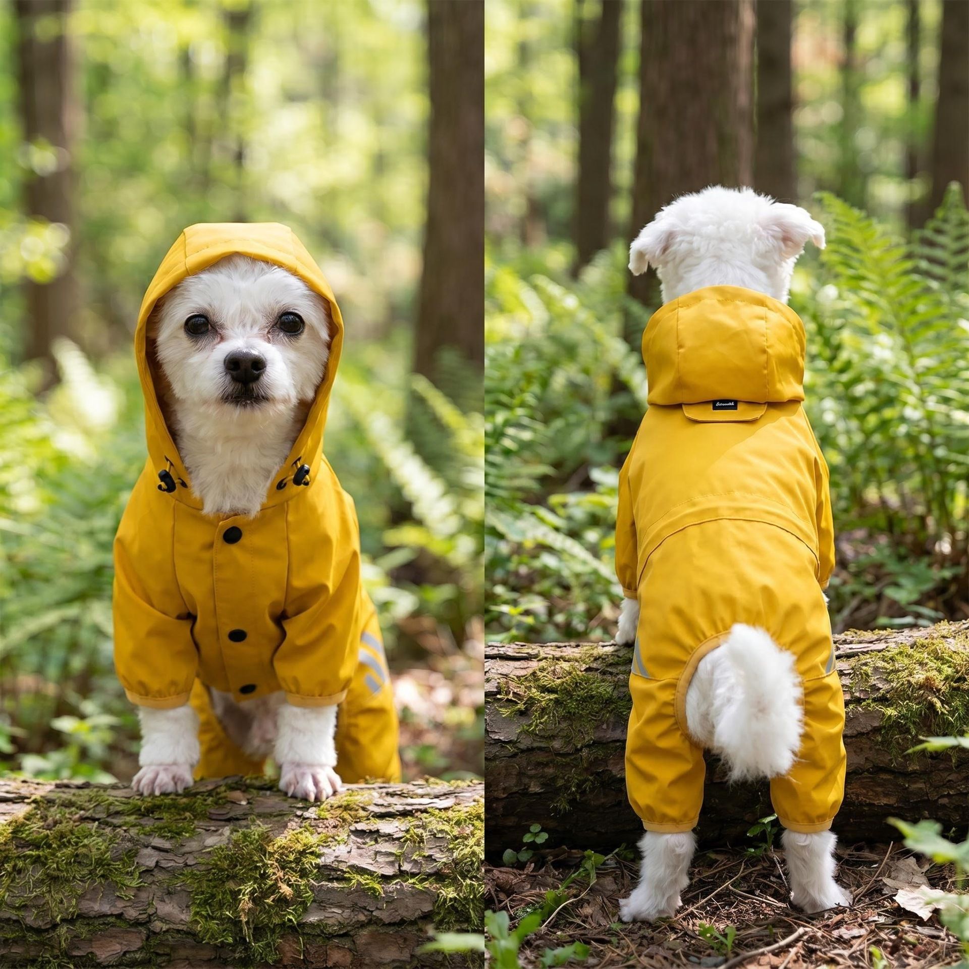 Lelemiao Dog Raincoat Waterproof Four Legs XXL view 5