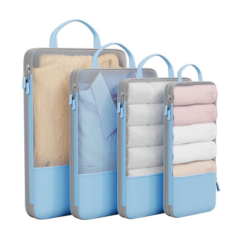 Travel Storage Bag Mu Family Expandable Compression Pink Small size [13*12*34] view 3