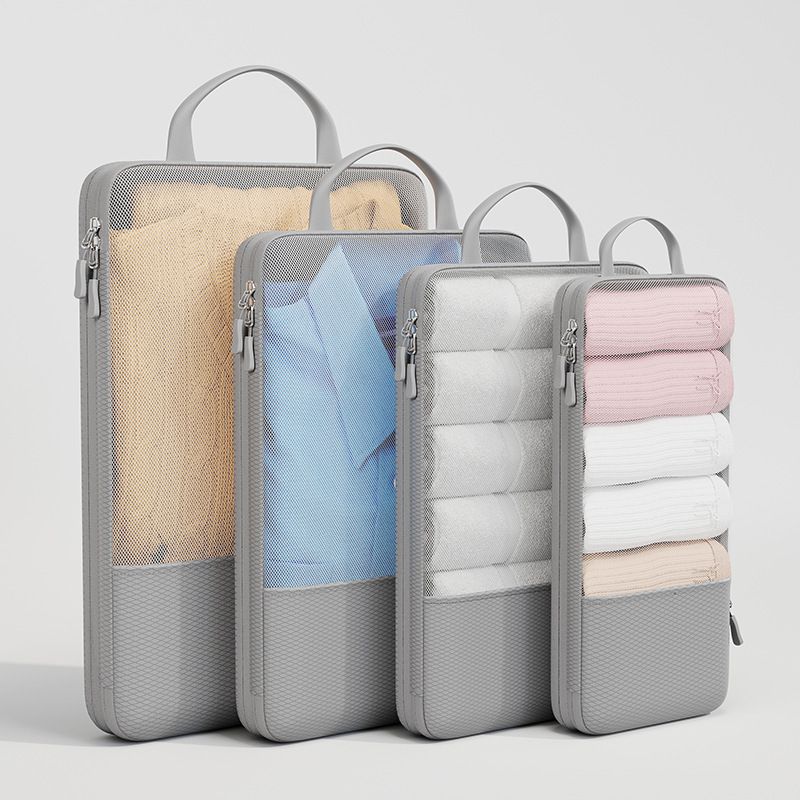 Travel Storage Bag Mu Family Expandable Compression Grey Three-piece set