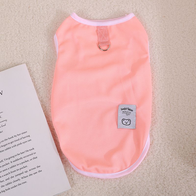 Dog Vest Breathable Summer Pet Clothing with Leash Clip M — image 1