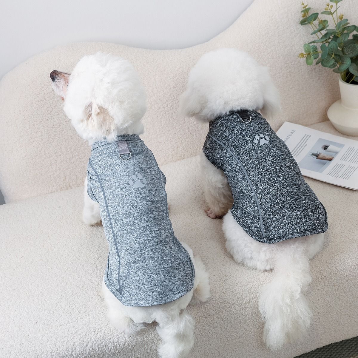 Lele Meow Reflective Vest Dog Clothes Poly Cotton Traction buckle reflective view 2