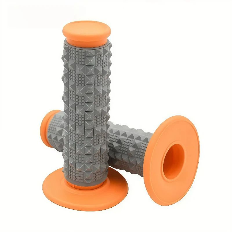 Art Forest Off Road Motorcycle Handlebar Grips Rubber Orange