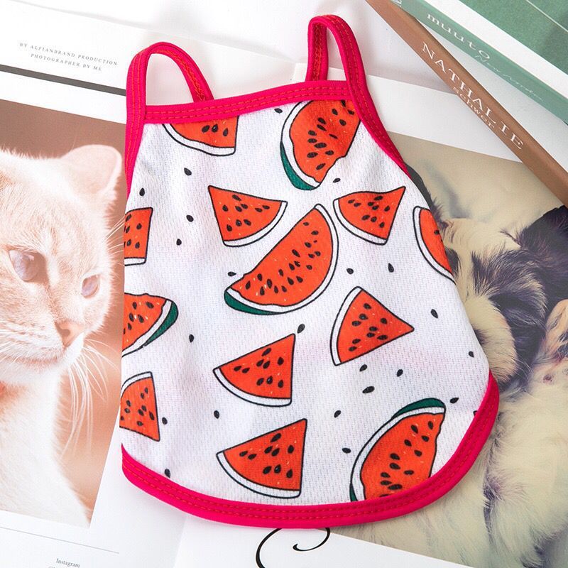 Lele Meow Pet Vest Summer Polyester Camisole-watermelon — image 1