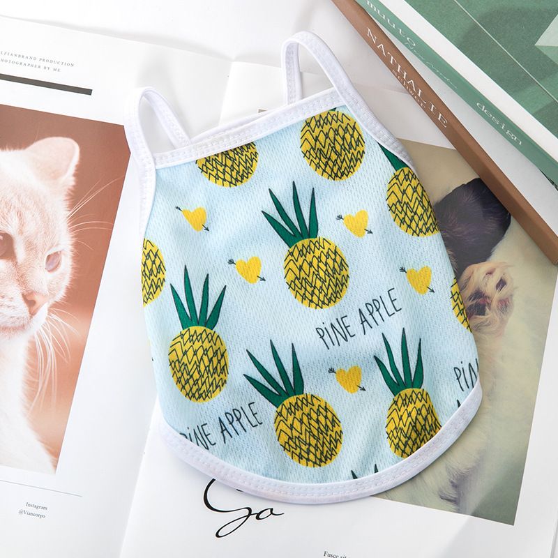 Lele Meow Pet Vest Summer Polyester Camisole-pineapple — image 1