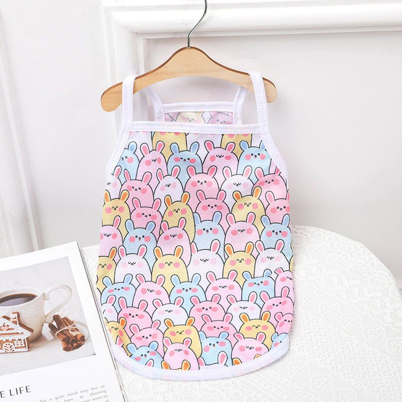 Lele Meow Pet Vest Summer Polyester Camisole-colored rabbit XXL — image 1
