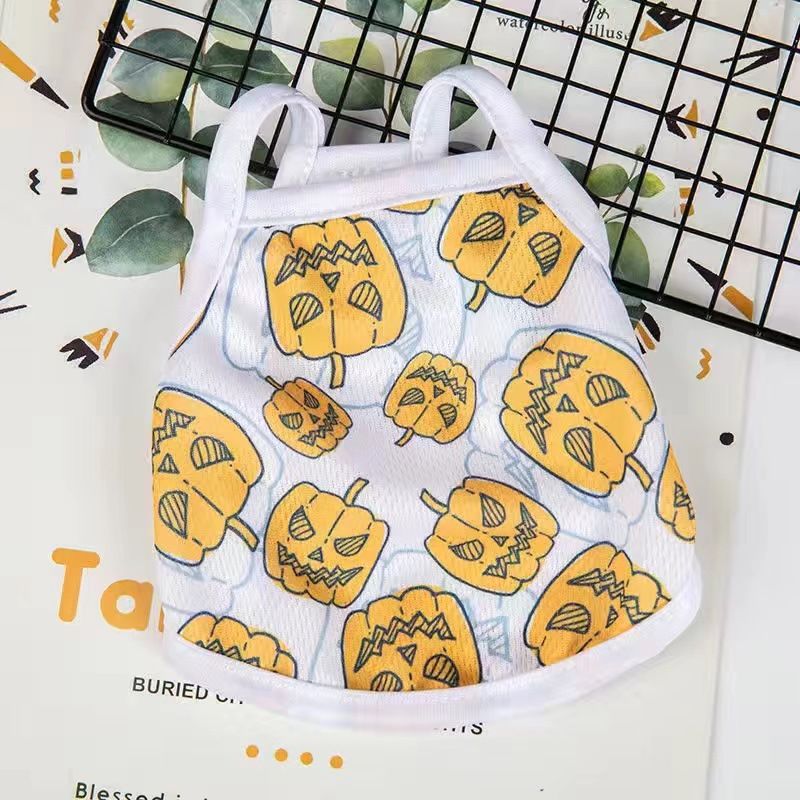 Lele Meow Pet Vest Summer Polyester Camisole-pumpkin — image 1