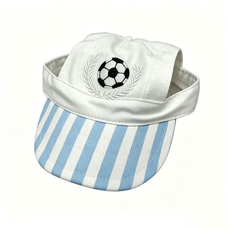 AMOOR Pet Soccer Hat Summer Dog Cap Baseball Cap [Blue] L