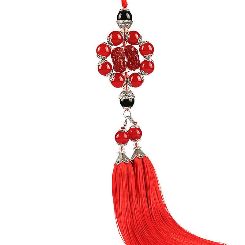 Car Pendant Qilin Red Agate Style view 3