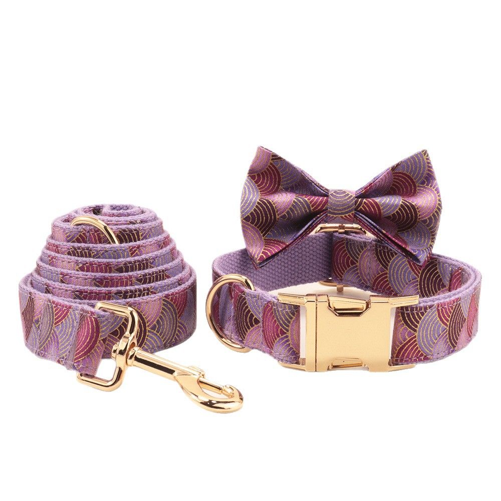 MEO GATTINO Japanese Style Purple Cloud Dog Collar Traction rope M 2.5(29-48cm) view 4