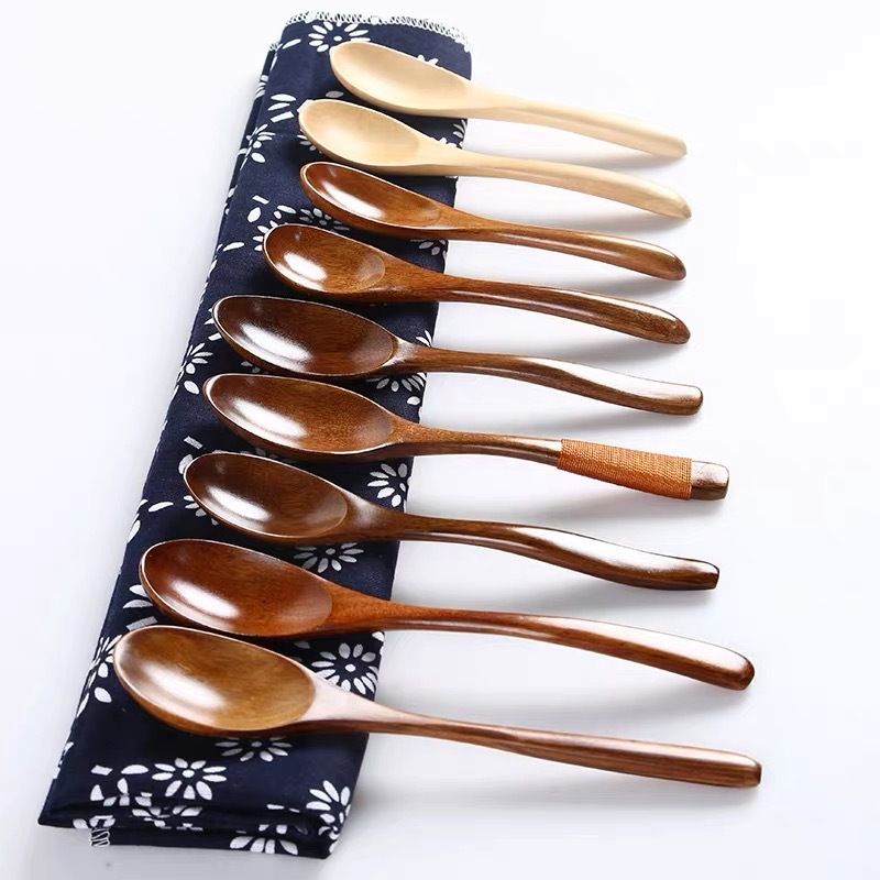 Wooden Spoon Create Credit Long Handle [beech varnish] love honey spoon 18.8*2.5cm view 3