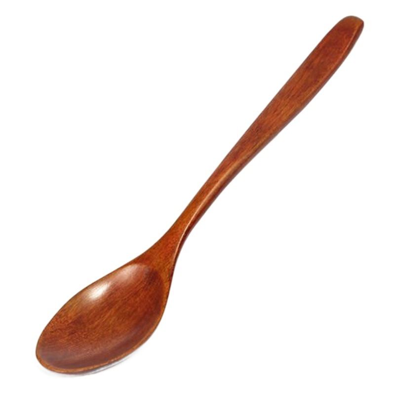 Wooden Spoon Create Credit Long Handle [solid wood] medium pointed spoon