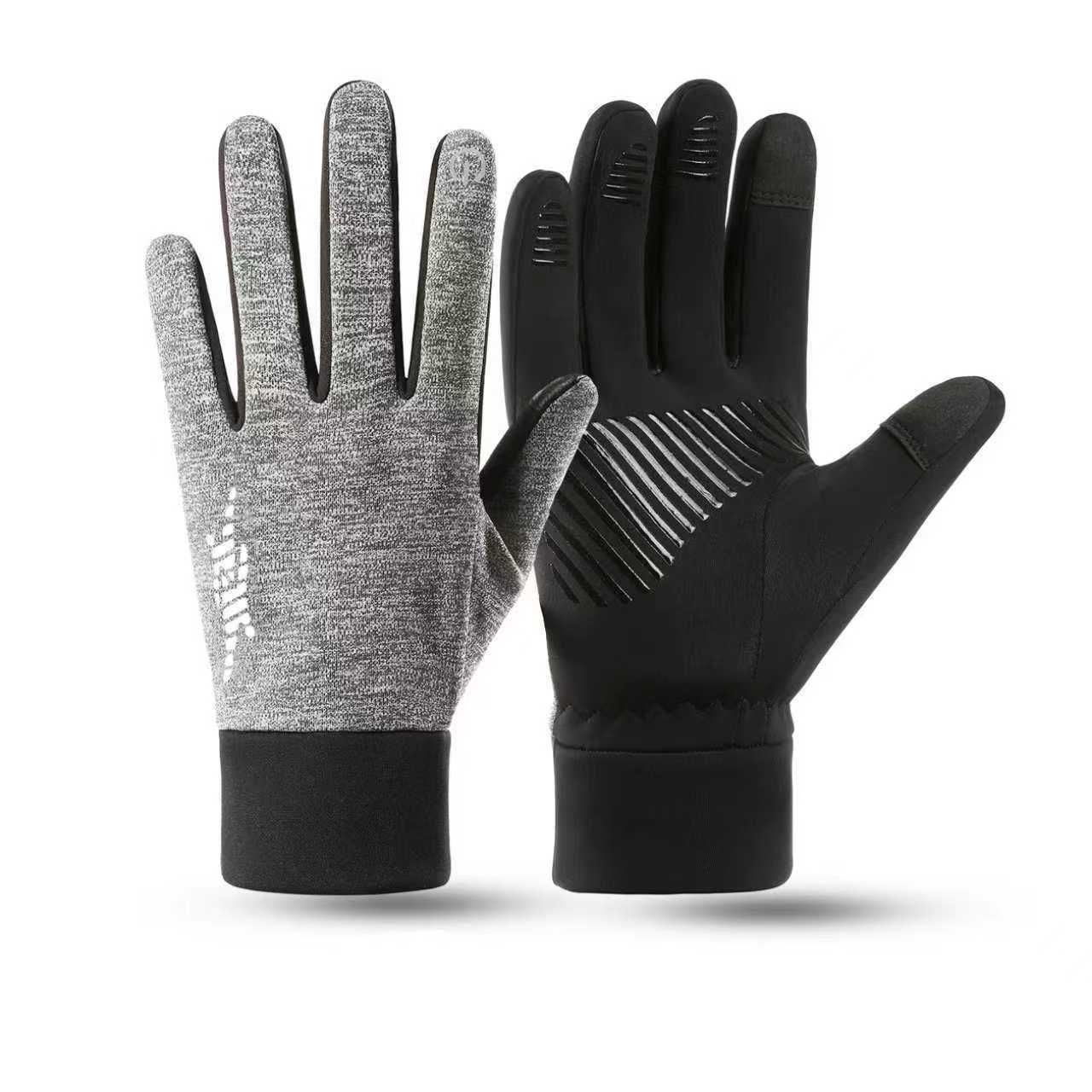 Leaper Nylon Winter Waterproof Touchscreen Moto Gloves Gray (b04) XL
