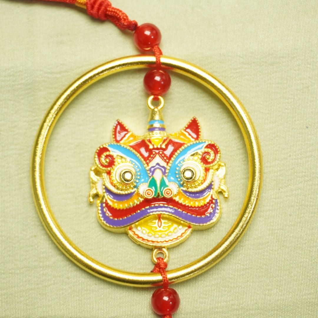 Alloy Car Pendant Chinese Style Lion Ornament 【five blessings】car ornaments view 2