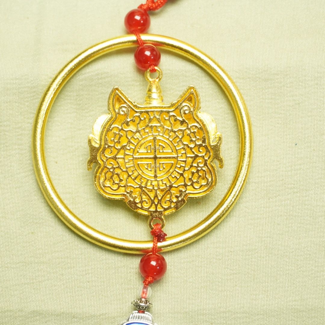 Alloy Car Pendant Chinese Style Lion Ornament 【five blessings】car ornaments view 3