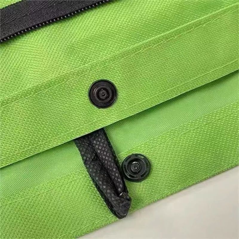 Portable Folding Canvas Shopping Cart with Wheels Convenient shopping bag view 2