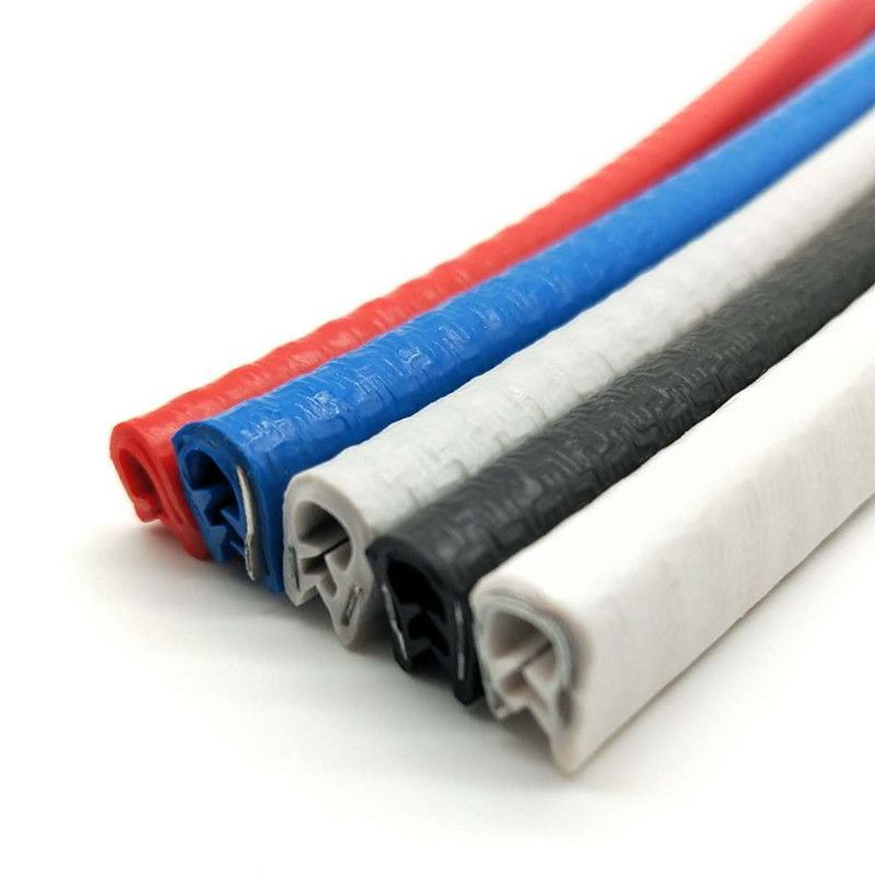 Ning z Car Door Anti Collision Strip Rubber Steel. White view 2