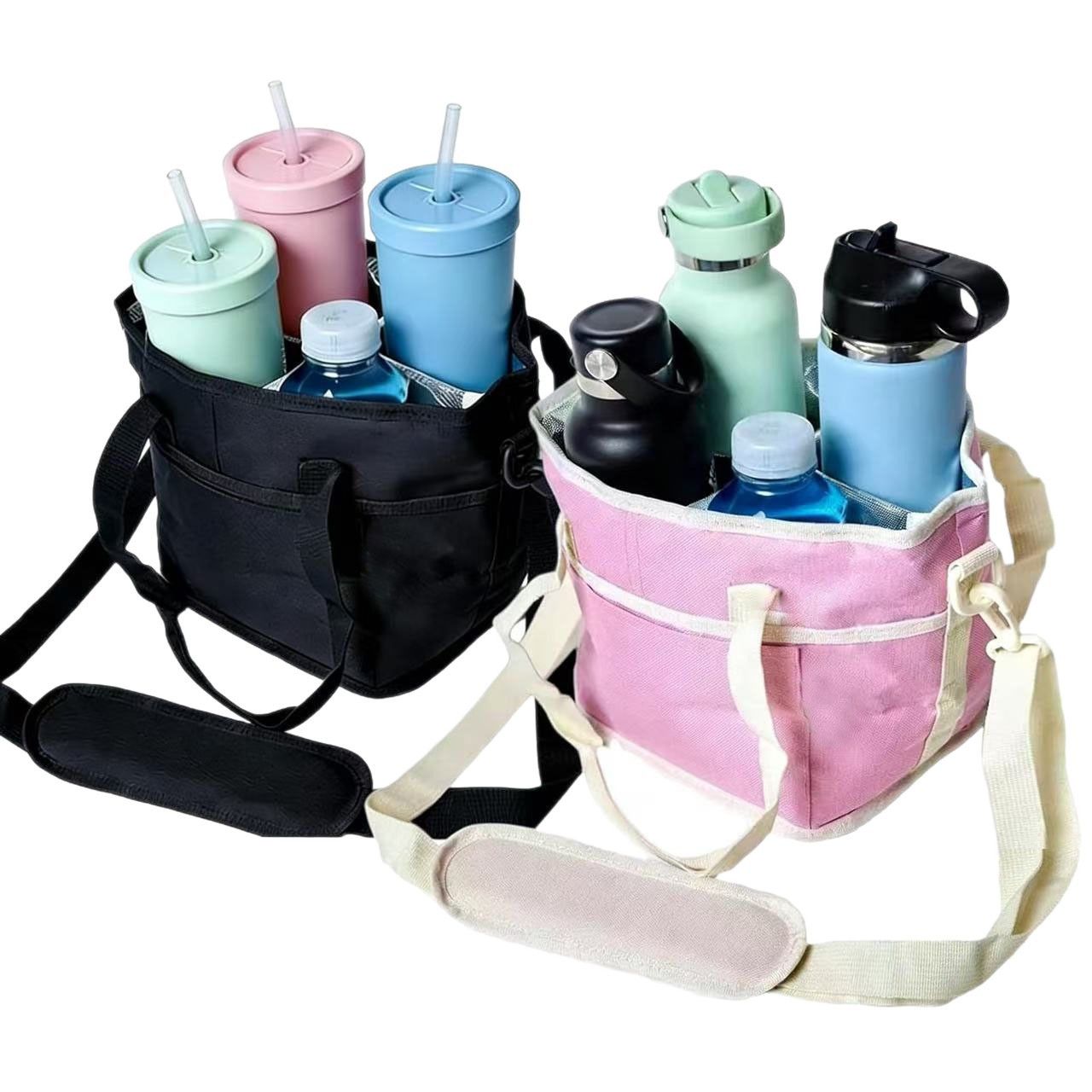 No Spill Car Drink Holder Bag Black Hard partition view 5