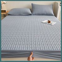 Washed Cotton Quilted Fitted Sheet Diamond 200x220cm view 2