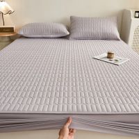 Washed Cotton Quilted Fitted Sheet Diamond 200x220cm view 3