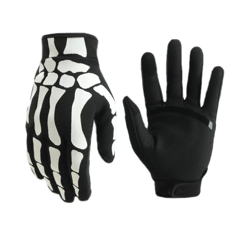 LOHAS FOX Motorcycle Gloves Touchscreen Skull Design view 2
