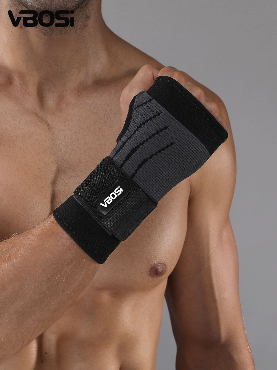 VBOSI Wrist Support Nylon Fitness Sports Protection Green (single pack) M view 3