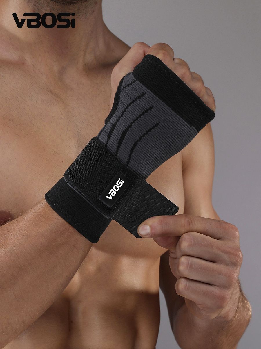 VBOSI Wrist Support Nylon Fitness Sports Protection Green (single pack) L view 5