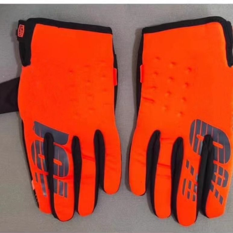 LOHAS FOX Winter Fleece Cycling Gloves Nylon Long Finger Orange M view 3