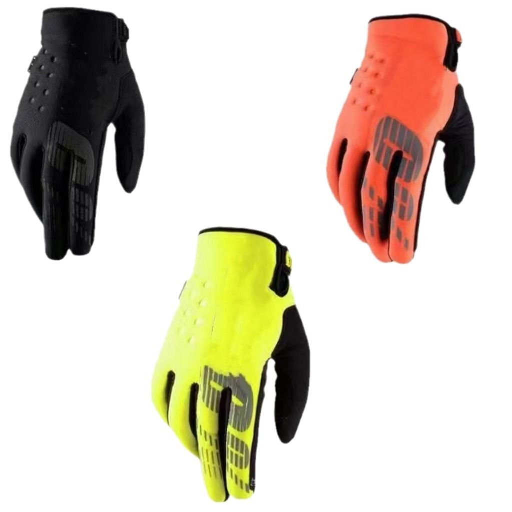 LOHAS FOX Winter Fleece Cycling Gloves Nylon Long Finger Orange view 6